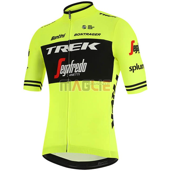 Maglia Trek Segafredo Manica Corta 2019 Verde Nero